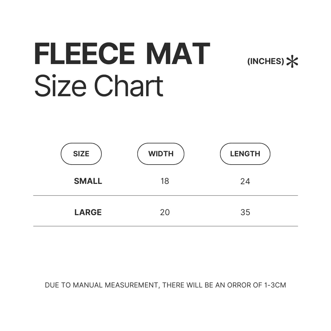 Fleece Mat Size Chart - Geometry Dash Merch