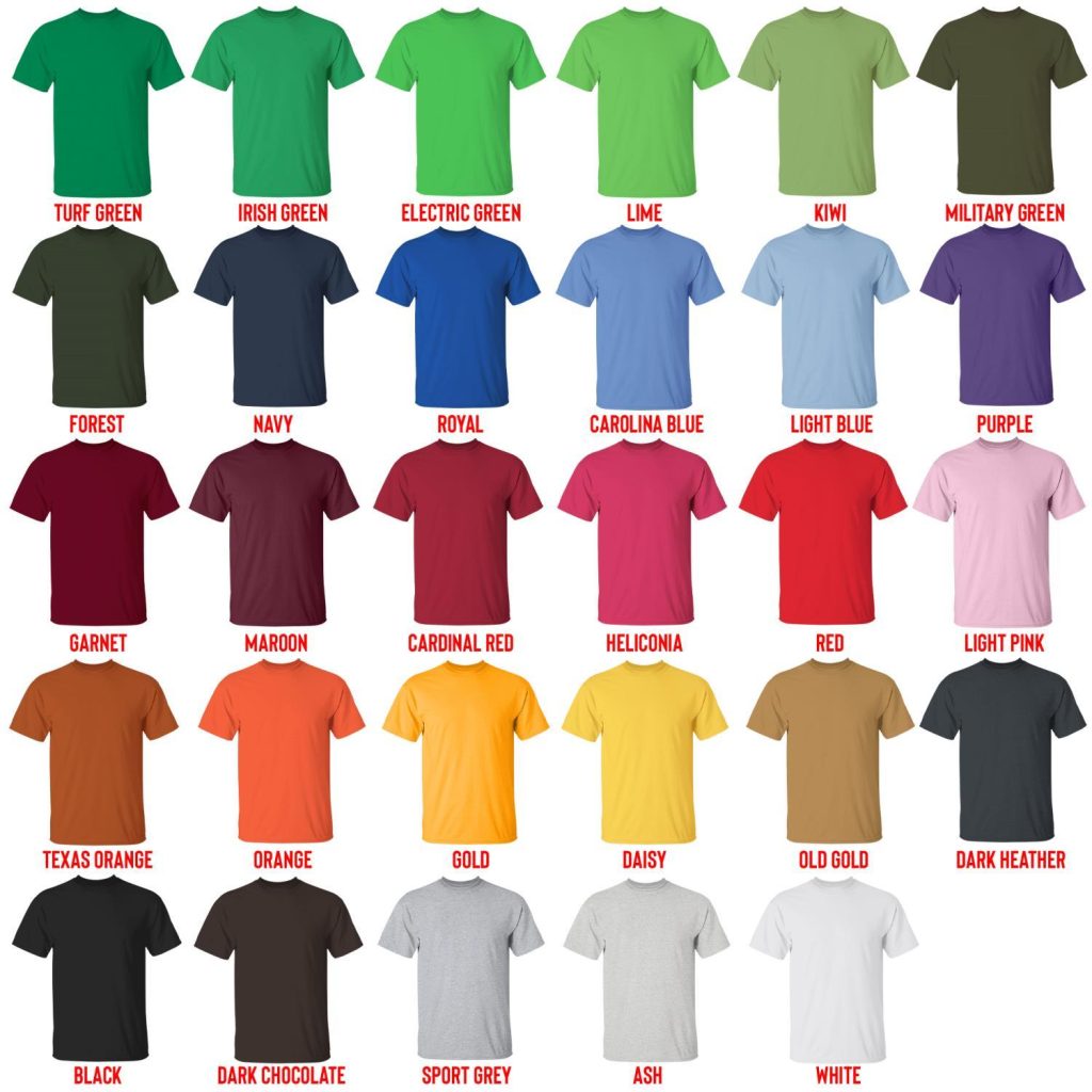 t shirt color chart - Geometry Dash Merch