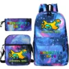 kf S1cb8330b5288454f9a7084dc9febfda4H Angry Geometry Dash Backpack 3pcs Set Funny Cartoon Game School Bags Girls Boys Primary School Bookbag - Geometry Dash Merch